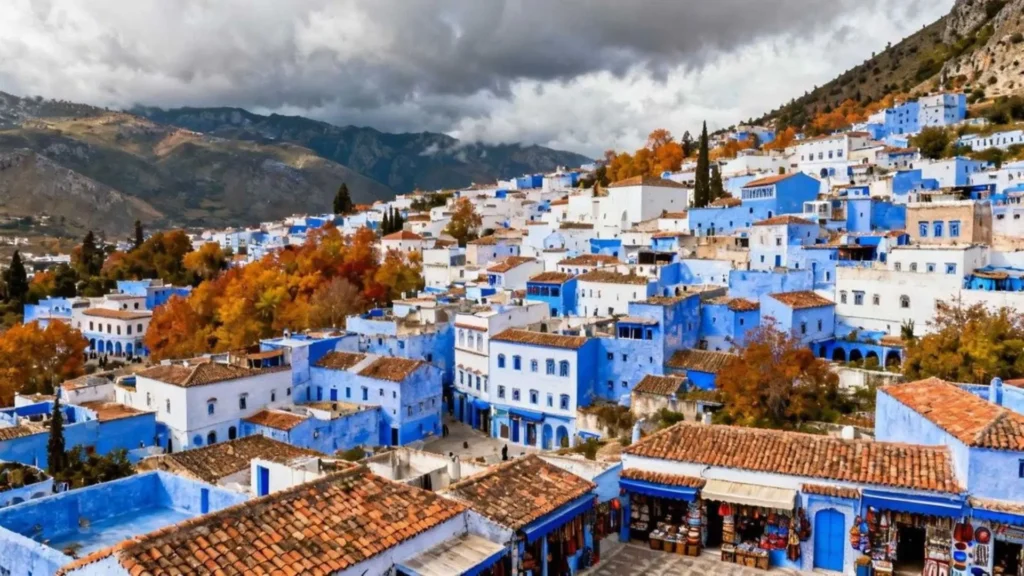 Best way to travel from Portugal to Morocco flying direct to explore the blue-washed streets of Chefchaouen on a grand Morocco tour