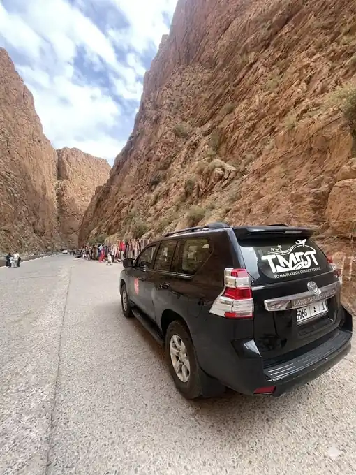 To Marrakech Desert Tours Toyota Land Cruiser in the Todra Gorge